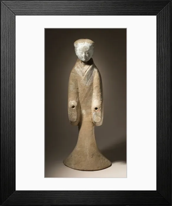 Framed Print : Funerary Sculpture of a Standing Woman, 206 B.C.-25 A.D.. Creator: Unknown Framed Print : Funerary Sculpture of a Standing Woman, 206 B.C.-25 A.D.. Creator: Unknown