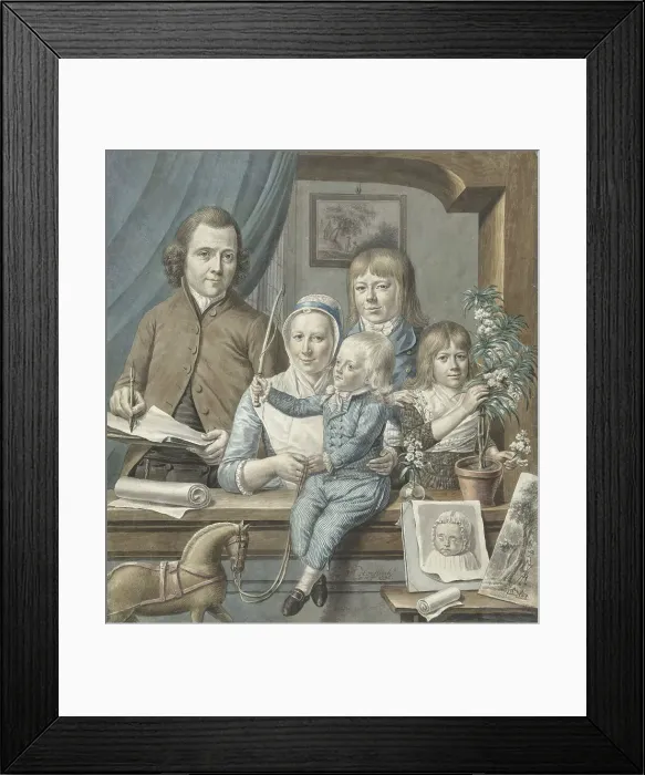 Framed Print : The artist himself and his family, 1796. Creator: Warner Horstink Framed Print : The artist himself and his family, 1796. Creator: Warner Horstink