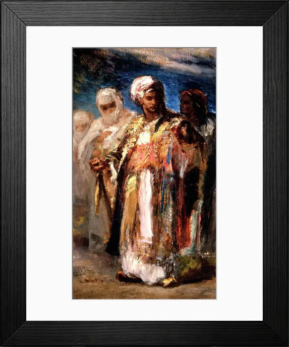 Framed Print : Men in Oriental Costumes, c1845. Creator: Narcisse Virgile Diaz de la Pena Framed Print : Men in Oriental Costumes, c1845. Creator: Narcisse Virgile Diaz de la Pena