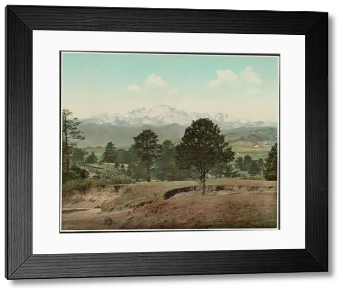 Framed Print : Pike's Peak, Colorado, c1899. Creator: William H. Jackson Framed Print : Pike's Peak, Colorado, c1899. Creator: William H. Jackson