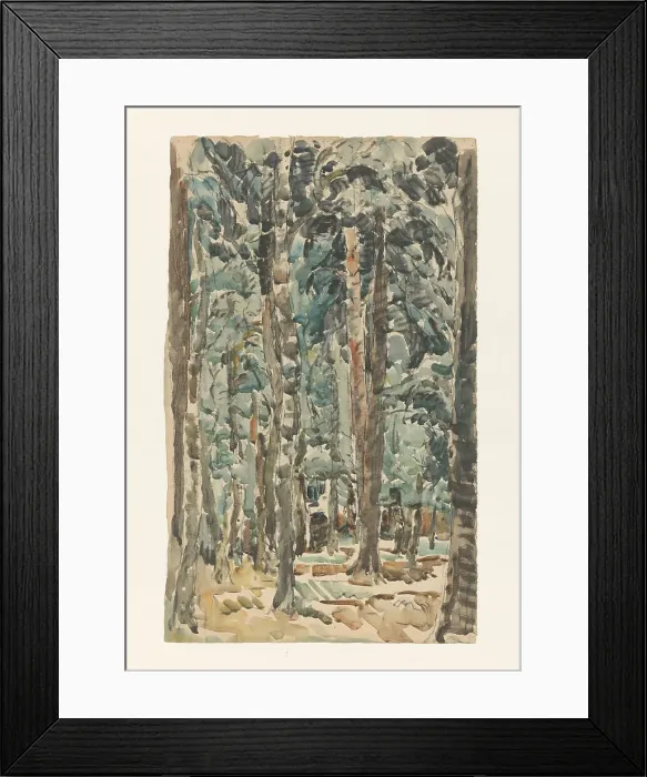 Framed Print : Forest view, 1873-1932. Creator: Willem Steenhoff Framed Print : Forest view, 1873-1932. Creator: Willem Steenhoff