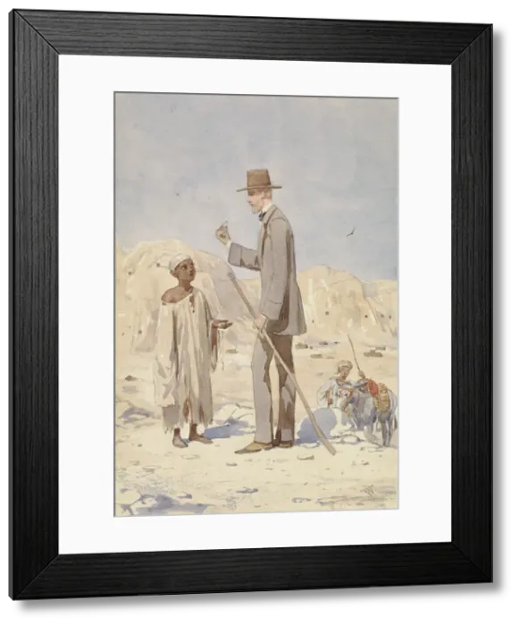 Framed Print : Louis Philippe Albert d'Orleans, at an excavation in Egypt, 1860. Creator: Willem de Famars Testas Framed Print : Louis Philippe Albert d'Orleans, at an excavation in Egypt, 1860. Creator: Willem de Famars Testas