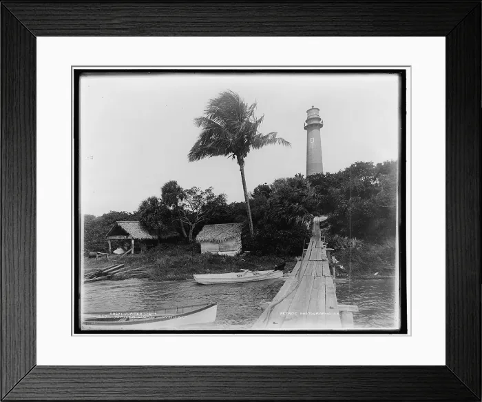 Framed Print : Jupiter Light, between 1880 and 1897. Creator: William H. Jackson Framed Print : Jupiter Light, between 1880 and 1897. Creator: William H. Jackson