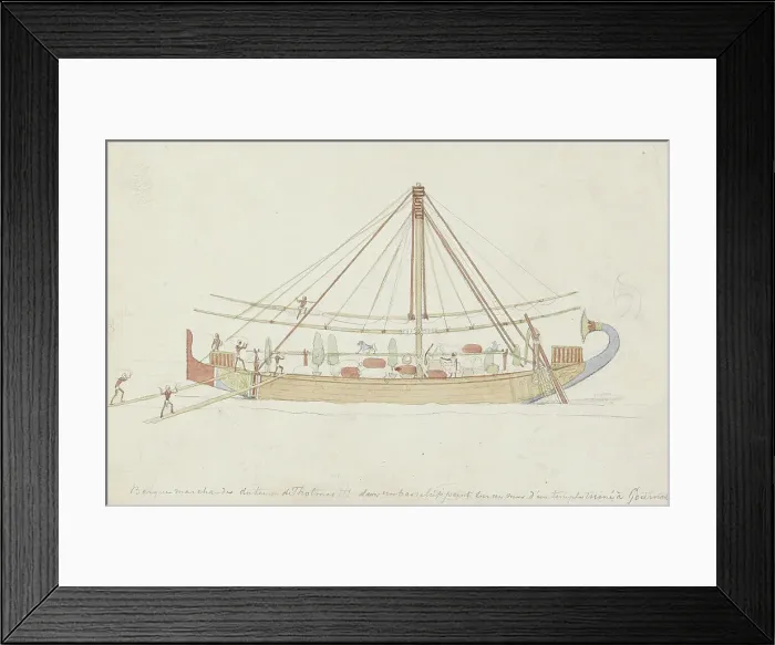 Framed Print : Merchant ship from the time of Thotmes III, 1858-1860. Creator: Willem de Famars Testas Framed Print : Merchant ship from the time of Thotmes III, 1858-1860. Creator: Willem de Famars Testas