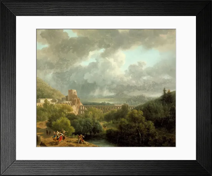 Framed Print : Landscape with an Aqueduct, 1810. Creator: Nicolas Antoine Taunay Framed Print : Landscape with an Aqueduct, 1810. Creator: Nicolas Antoine Taunay