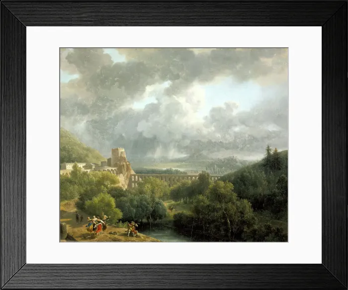 Framed Print : Landscape with an Aqueduct, 1810. Creator: Nicolas Antoine Taunay Framed Print : Landscape with an Aqueduct, 1810. Creator: Nicolas Antoine Taunay
