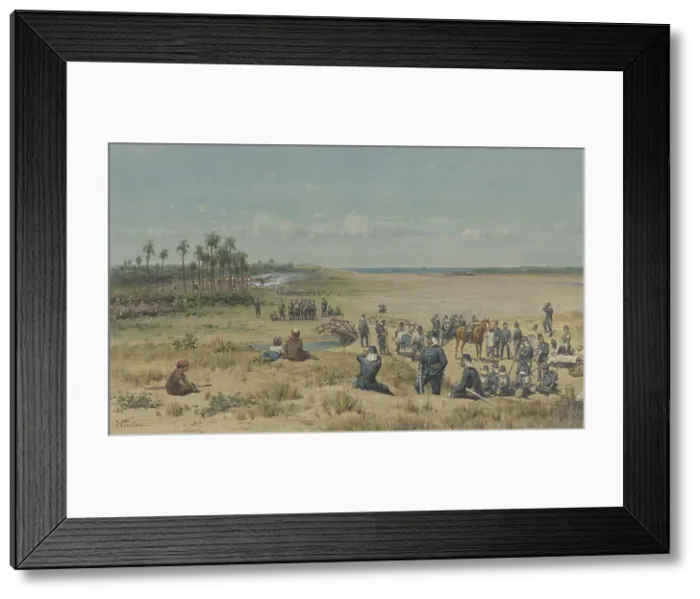 Framed Print : The capture of Tumulit during the Samalanga expedition, August 26, 1877, 1883. Creator: Willem de Famars Testas Framed Print : The capture of Tumulit during the Samalanga expedition, August 26, 1877, 1883. Creator: Willem de Famars Testas