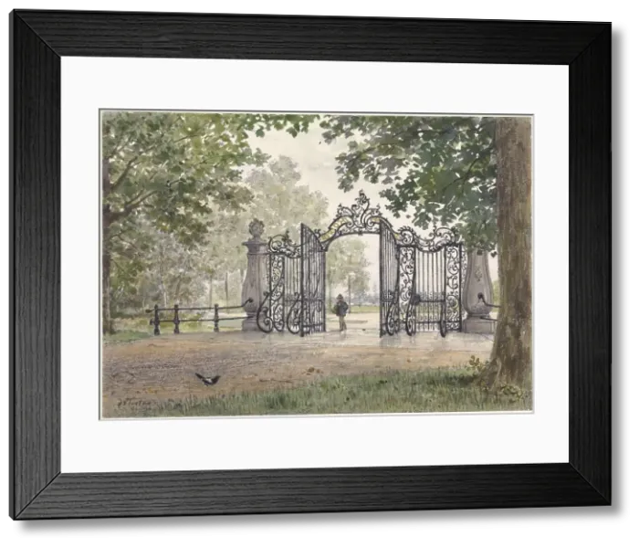Framed Print : Gate and railings of the Vreedenhoff in Nieuwersluis on the Vecht, 1886. Creator: Willem de Famars Testas Framed Print : Gate and railings of the Vreedenhoff in Nieuwersluis on the Vecht, 1886. Creator: Willem de Famars Testas