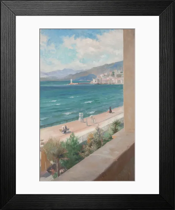 Framed Print : From my Window in Cannes, 1891. Creator: Albert Edelfelt Framed Print : From my Window in Cannes, 1891. Creator: Albert Edelfelt