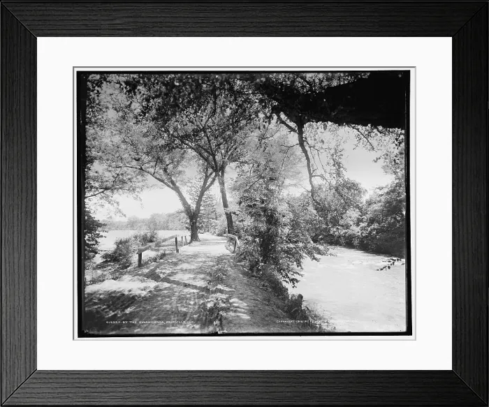 Framed Print : By the Swannanoa, Asheville, N.C. c1902. Creator: William H. Jackson Framed Print : By the Swannanoa, Asheville, N.C. c1902. Creator: William H. Jackson