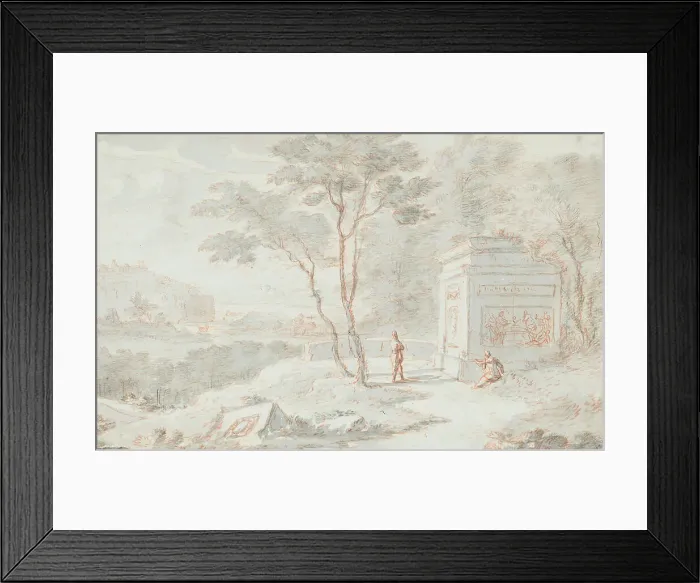Framed Print : Arcadian landscape, mid 17th century. Creator: Albert Meyeringh Framed Print : Arcadian landscape, mid 17th century. Creator: Albert Meyeringh