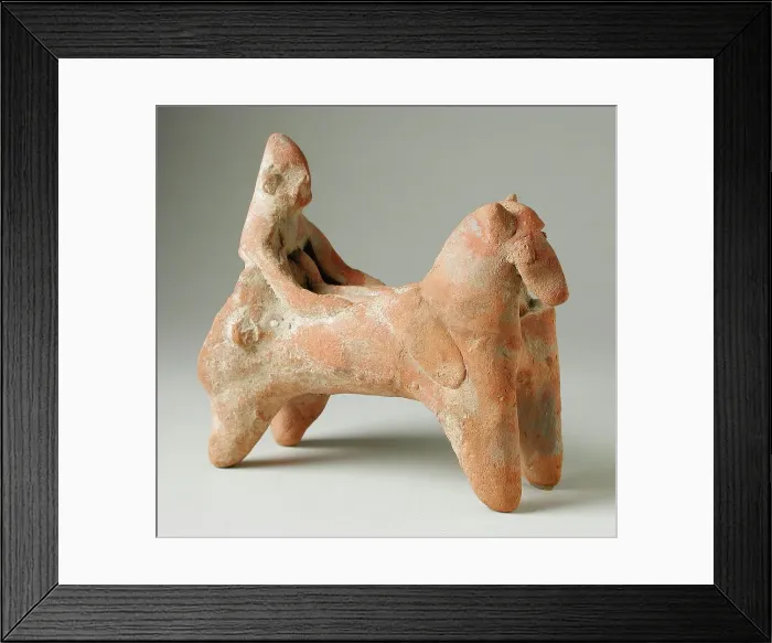 Framed Print : Chariot with Horse and Driver, 1st century BCE-1st century CE. Creator: Unknown Framed Print : Chariot with Horse and Driver, 1st century BCE-1st century CE. Creator: Unknown