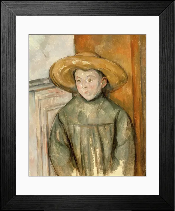 Framed Print : Boy With a Straw Hat, 1896. Creator: Paul Cezanne Framed Print : Boy With a Straw Hat, 1896. Creator: Paul Cezanne