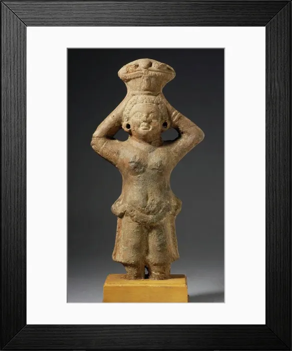Framed Print : Female Figure Carrying a Basket, 1st century BCE-2nd century CE. Creator: Unknown Framed Print : Female Figure Carrying a Basket, 1st century BCE-2nd century CE. Creator: Unknown