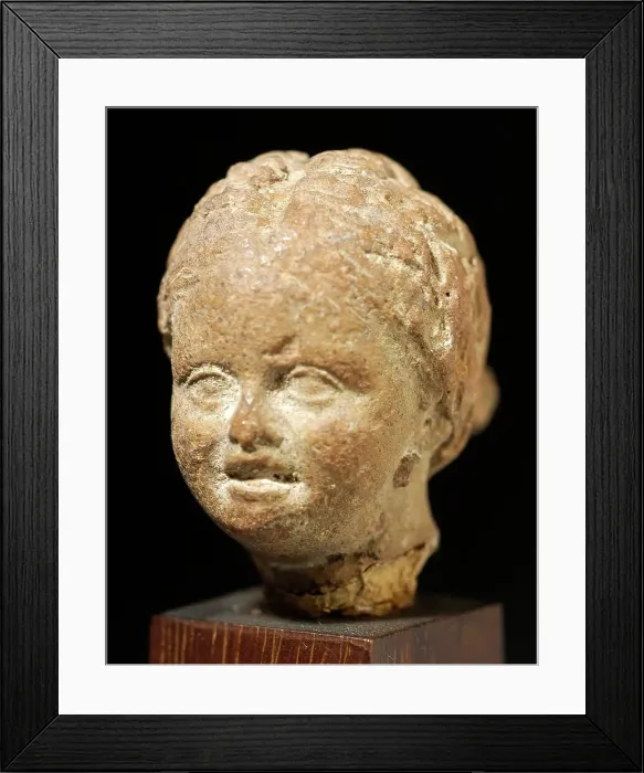 Framed Print : Head of a Woman, 1st-2nd century CE. Creator: Unknown Framed Print : Head of a Woman, 1st-2nd century CE. Creator: Unknown