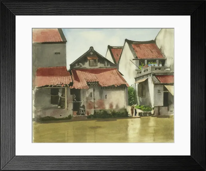 Framed Print : Lower town of Batavia, 1870-1923. Creator: Willem Witsen
