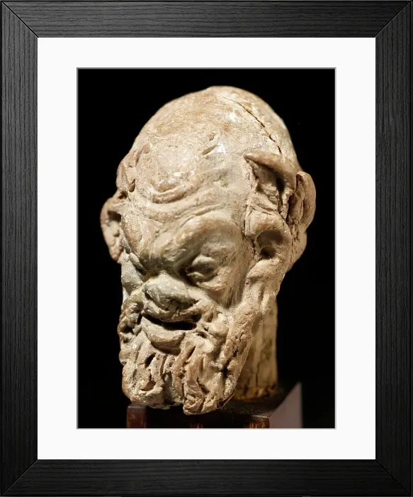 Framed Print : Head of a Bearded Satyr, 1st-2nd century CE. Creator: Unknown Framed Print : Head of a Bearded Satyr, 1st-2nd century CE. Creator: Unknown