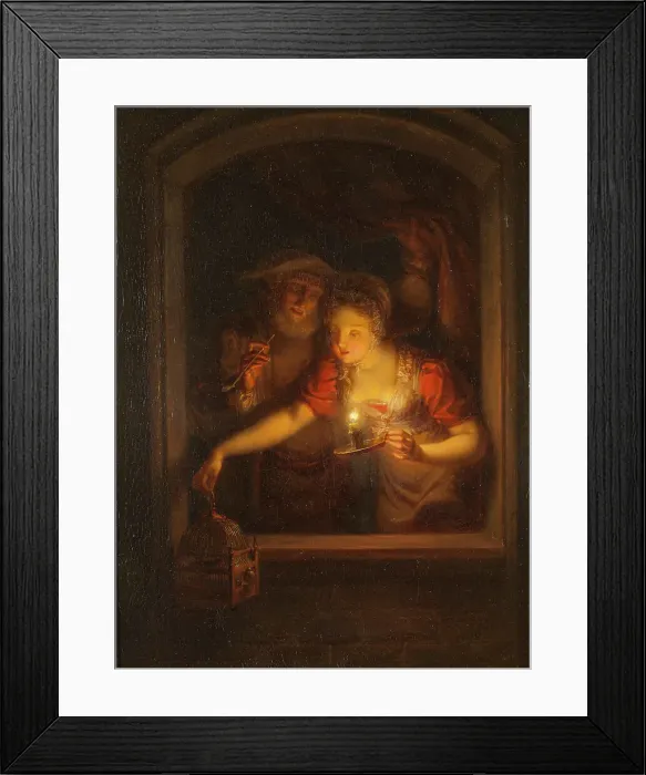 Framed Print : A Woman with a Burning Candle, 1818. Creator: Alexander Lauréus Framed Print : A Woman with a Burning Candle, 1818. Creator: Alexander Lauréus
