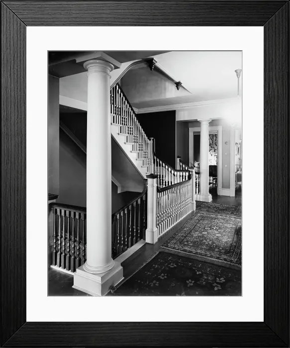 Framed Print : Staircase, four-story townhouse, possibly New York, N.Y. between 1900 and 1905. Creator: William H. Jackson Framed Print : Staircase, four-story townhouse, possibly New York, N.Y. between 1900 and 1905. Creator: William H. Jackson