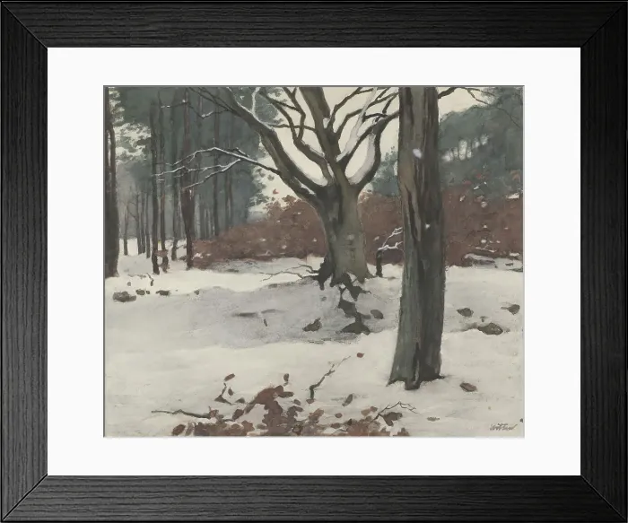 Framed Print : Trees in the snow, c.1870-c.1923. Creator: Willem Witsen Framed Print : Trees in the snow, c.1870-c.1923. Creator: Willem Witsen