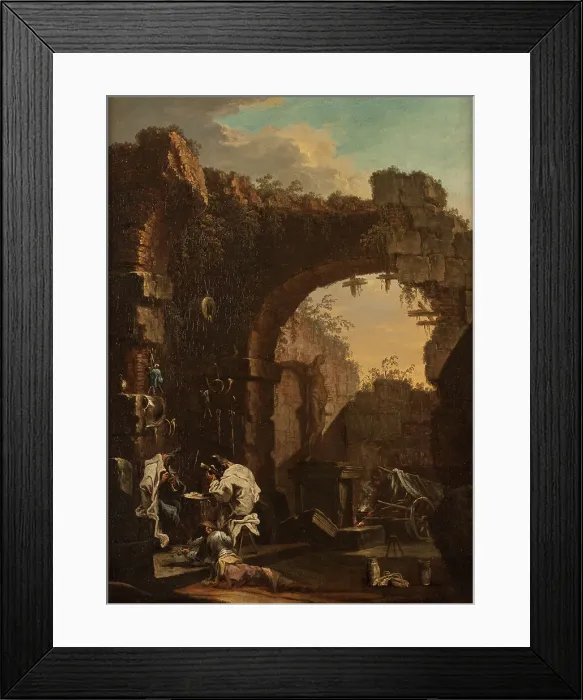Framed Print : Concert in the Ruins, late 17th-mid-18th century. Creator: Alessandro Magnasco