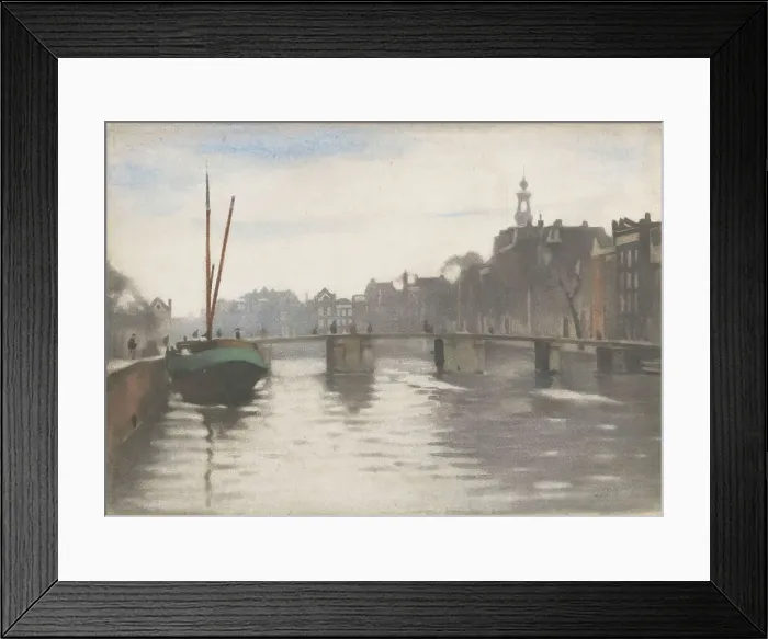 Framed Print : Oude Schans in Amsterdam, 1870-1923. Creator: Willem Witsen Framed Print : Oude Schans in Amsterdam, 1870-1923. Creator: Willem Witsen
