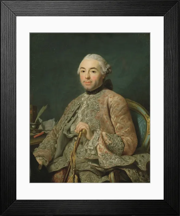 Framed Print : Baron de Neubourg-Cromière, mid-late 18th century. Creator: Alexander Roslin Framed Print : Baron de Neubourg-Cromière, mid-late 18th century. Creator: Alexander Roslin