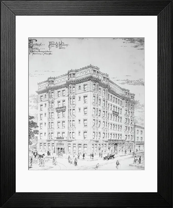 Framed Print : The Cawthon Hotel, between 1900 and 1910. Creator: William H. Jackson Framed Print : The Cawthon Hotel, between 1900 and 1910. Creator: William H. Jackson