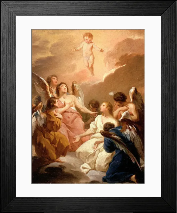 Framed Print : Seven Angels Adoring the Christ Child, between 1730 and 1740. Creator: Pierre Subleyras Framed Print : Seven Angels Adoring the Christ Child, between 1730 and 1740. Creator: Pierre Subleyras