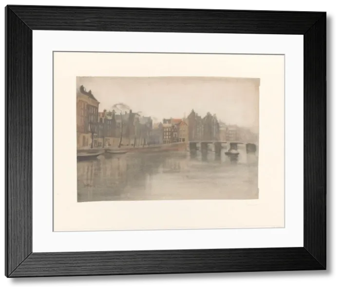 Framed Print : The Oude Waal in Amsterdam, 1870-1923. Creator: Willem Witsen Framed Print : The Oude Waal in Amsterdam, 1870-1923. Creator: Willem Witsen