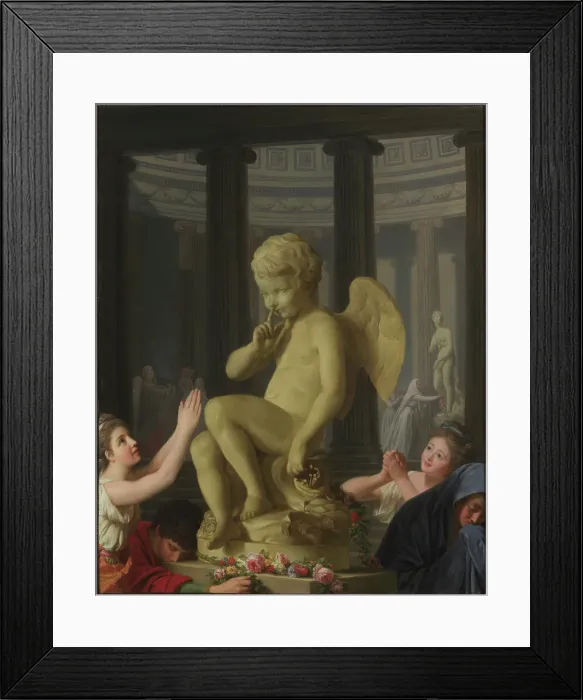 Framed Print : Cupid's worship, 1787. Creator: Alexander Roslin Framed Print : Cupid's worship, 1787. Creator: Alexander Roslin