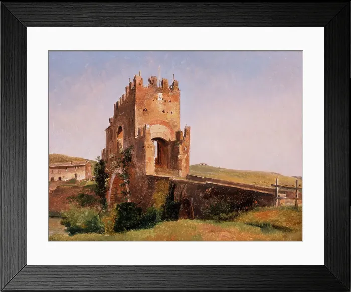 Framed Print : View of the Ponte Nomentano (Roman Campagna), c1837. Creator: Pierre-Nicolas Brisset Framed Print : View of the Ponte Nomentano (Roman Campagna), c1837. Creator: Pierre-Nicolas Brisset