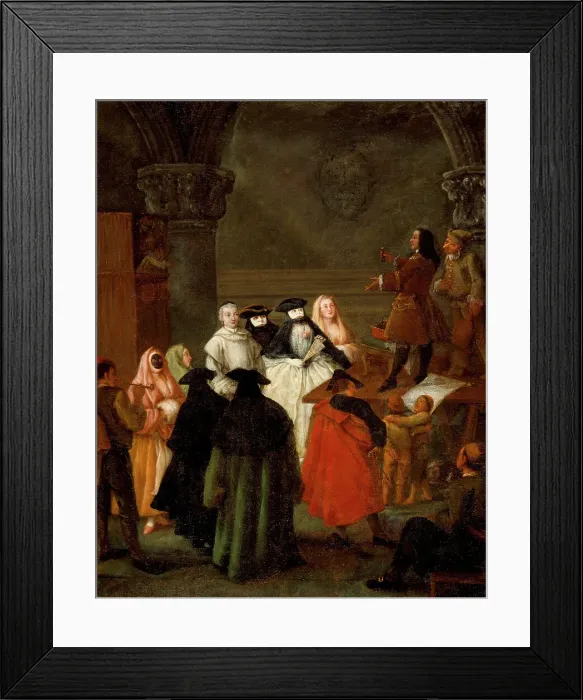 Framed Print : The Quack Doctor, after 1763. Creator: Pietro Longhi Framed Print : The Quack Doctor, after 1763. Creator: Pietro Longhi