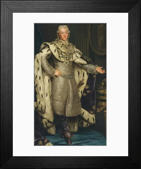 Framed Print : Gustav III, 1746-1792, King of Sweden, 1777. Creator: Alexander Roslin Framed Print : Gustav III, 1746-1792, King of Sweden, 1777. Creator: Alexander Roslin