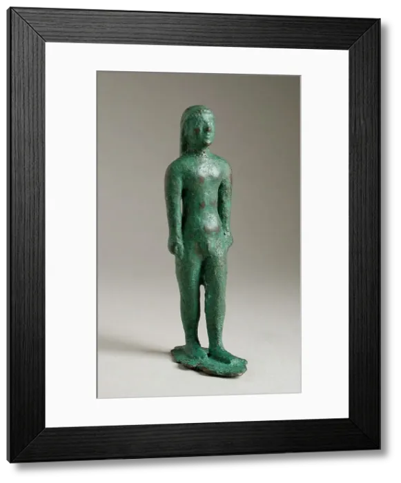 Framed Print : Standing Kouros Figurine, 6th century BCE or modern. Creator: Unknown Framed Print : Standing Kouros Figurine, 6th century BCE or modern. Creator: Unknown