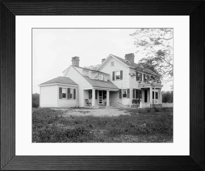 Framed Print : Calloway residence, back porch, with chair, Mamaroneck, N.Y. between 1900 and 1915. Creator: William H. Jackson Framed Print : Calloway residence, back porch, with chair, Mamaroneck, N.Y. between 1900 and 1915. Creator: William H. Jackson
