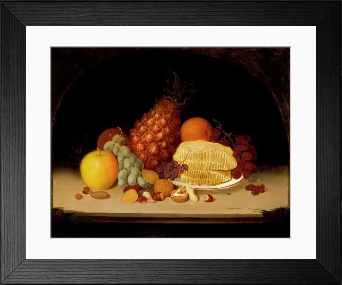 Framed Print : Still Life, 1849. Creator: Robert Seldon Duncanson Framed Print : Still Life, 1849. Creator: Robert Seldon Duncanson