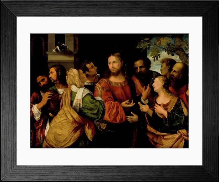 Framed Print : Christ and the Women of Canaan, c1520. Creator: Rocco Marconi Framed Print : Christ and the Women of Canaan, c1520. Creator: Rocco Marconi