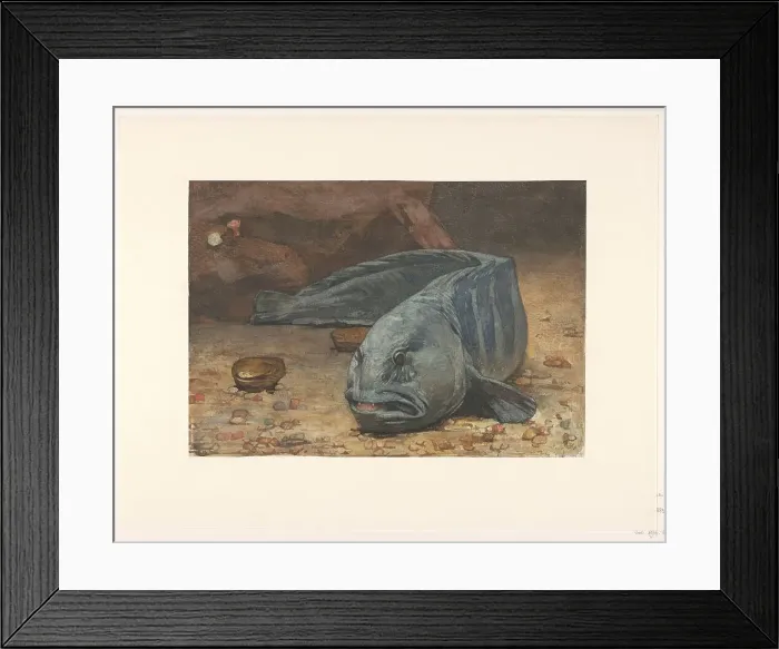 Framed Print : Wolffish at the bottom of an aquarium, 1883. Creator: Willem Witsen Framed Print : Wolffish at the bottom of an aquarium, 1883. Creator: Willem Witsen