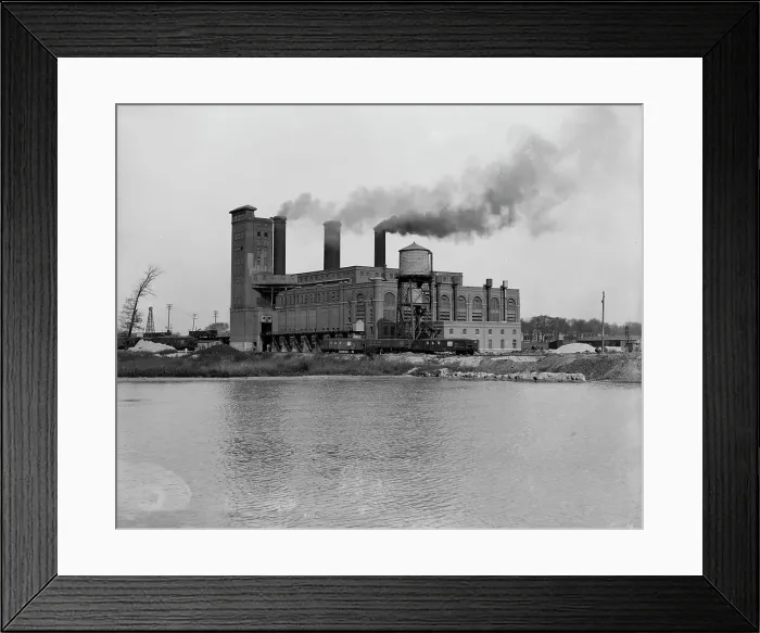 Framed Print : Edison Electric plant [Detroit Edison Company], Detroit, Mich. between 1900 and 1910. Creator: William H. Jackson