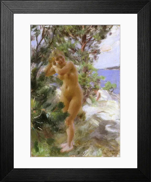 Framed Print : After the Bath, 1895. Creator: Anders Leonard Zorn Framed Print : After the Bath, 1895. Creator: Anders Leonard Zorn