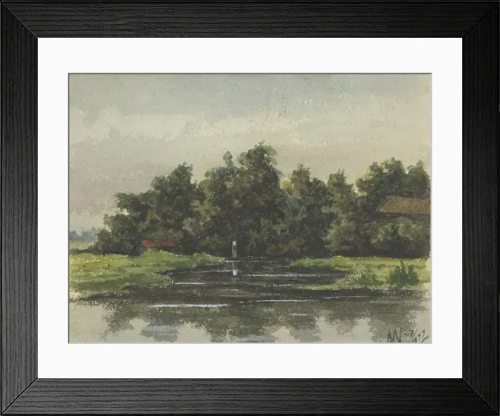 Framed Print : Canal view, 1897. Creator: Willem Witsen Framed Print : Canal view, 1897. Creator: Willem Witsen