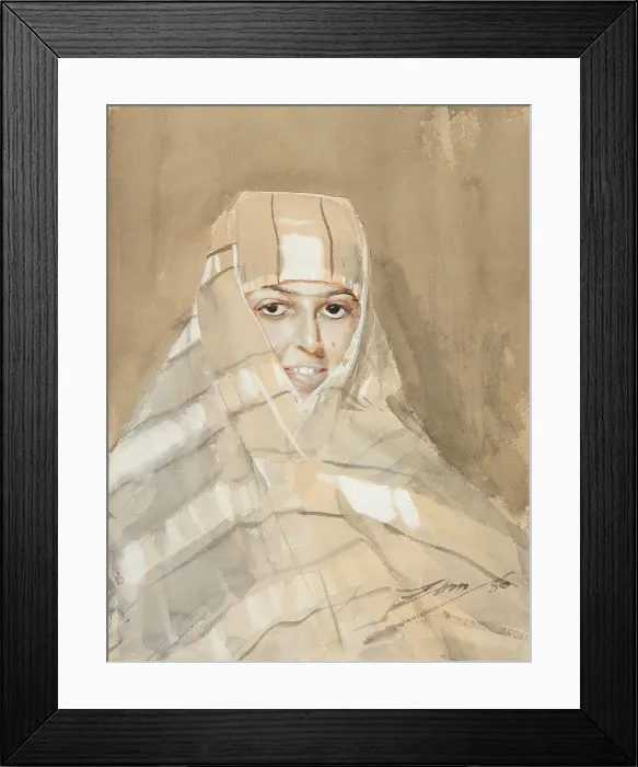 Framed Print : Bedouin Girl, 1886. Creator: Anders Leonard Zorn