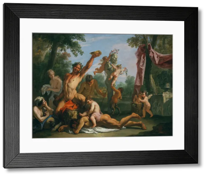 Framed Print : A Bacchanal, Unknown date. Creator: Sebastiano Ricci Framed Print : A Bacchanal, Unknown date. Creator: Sebastiano Ricci