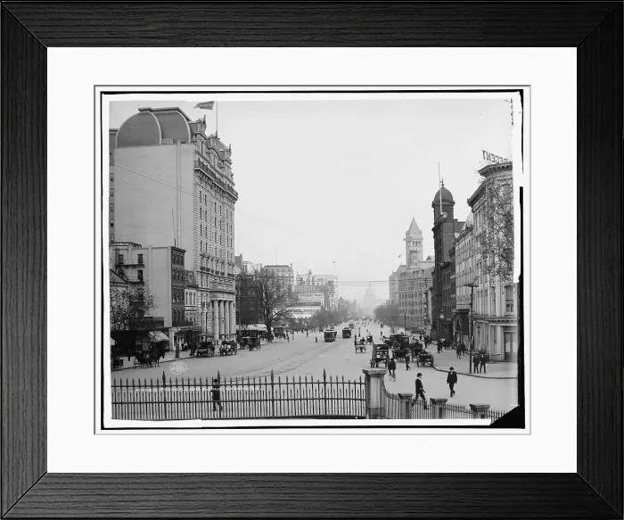 Framed Print : Pennsylvania Avenue, Washington, c1902. Creator: William H. Jackson Framed Print : Pennsylvania Avenue, Washington, c1902. Creator: William H. Jackson