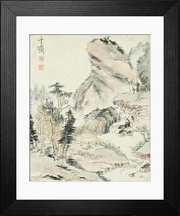 Framed Print : Landscape, 18th century. Creator: Sim Sajong Framed Print : Landscape, 18th century. Creator: Sim Sajong
