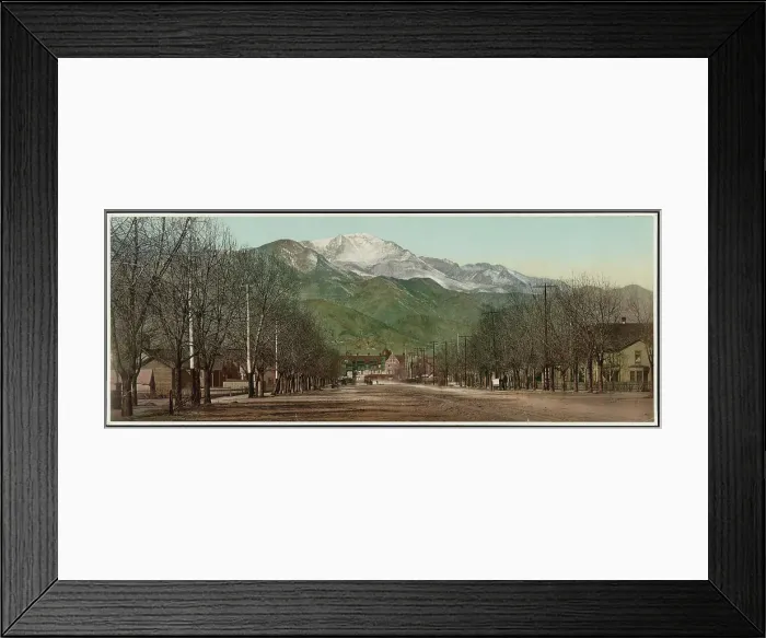 Framed Print : Pike's Peak Avenue, Colorado Springs, Colorado, c1898. Creator: William H. Jackson Framed Print : Pike's Peak Avenue, Colorado Springs, Colorado, c1898. Creator: William H. Jackson