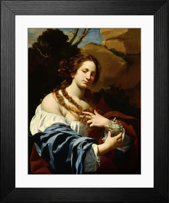 Framed Print : Virginia da Vezzo, the Artist's Wife, as the Magdalen, c1627. Creator: Simon Vouet Framed Print : Virginia da Vezzo, the Artist's Wife, as the Magdalen, c1627. Creator: Simon Vouet
