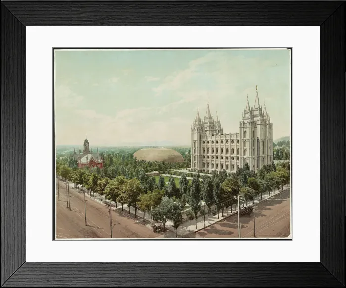 Framed Print : Temple Square, Salt Lake City, c1899. Creator: William H. Jackson