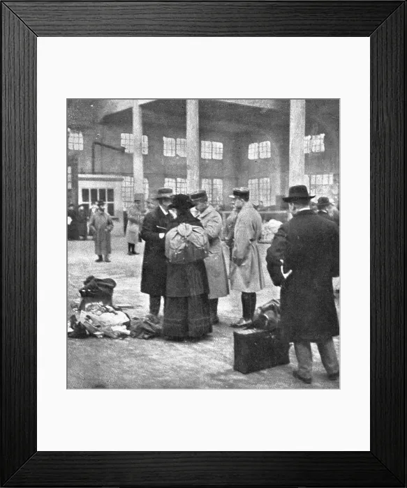 Framed Print : Les Indesirables; Examen des pieces d'identite d'un professeur d'une ecole de Mulhouse... 1918. Creator: Unknown Framed Print : Les Indesirables; Examen des pieces d'identite d'un professeur d'une ecole de Mulhouse... 1918. Creator: Unknown
